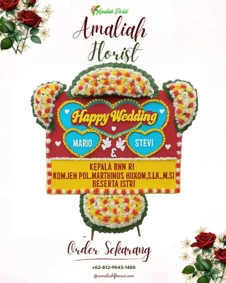 Papan Bunga Pernikahan Bibida